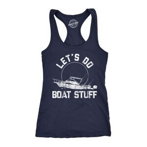 Womens Funny Fitness Tank Lets Do Boat Stuff Sleeveless Tee For Ladies